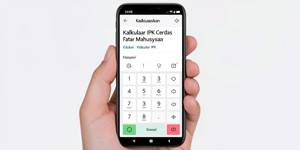 Antarmuka aplikasi Kalkulator IPK yang sederhana dan efektif.