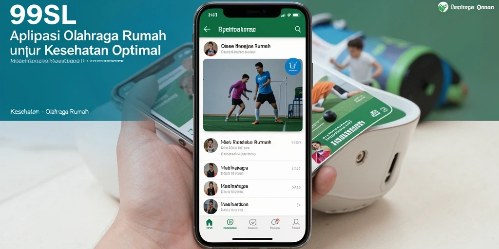 Antarmuka aplikasi 99SL yang menarik dan fungsional untuk olahraga di rumah.