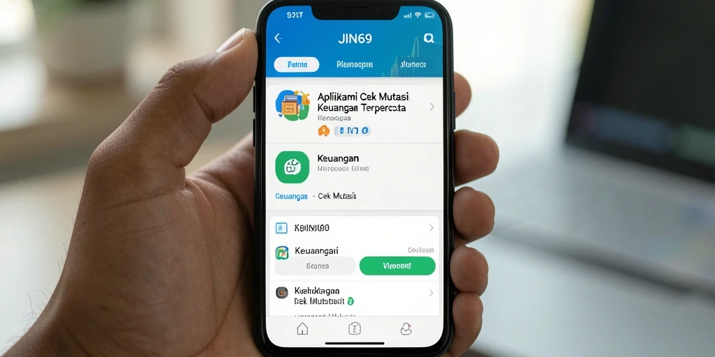 Antarmuka aplikasi JIN69 yang sederhana dan intuitif.