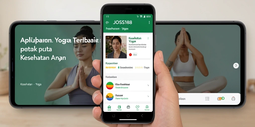 Antarmuka menarik aplikasi Yoga JOSS188 yang memudahkan latihan.