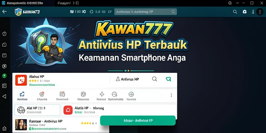 Antarmuka KAWAN777 yang intuitif dengan fitur Antivirus HP yang lengkap.