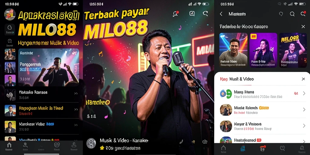 Tampilan antarmuka MILO88 yang menarik dan fungsional untuk Karaoke.