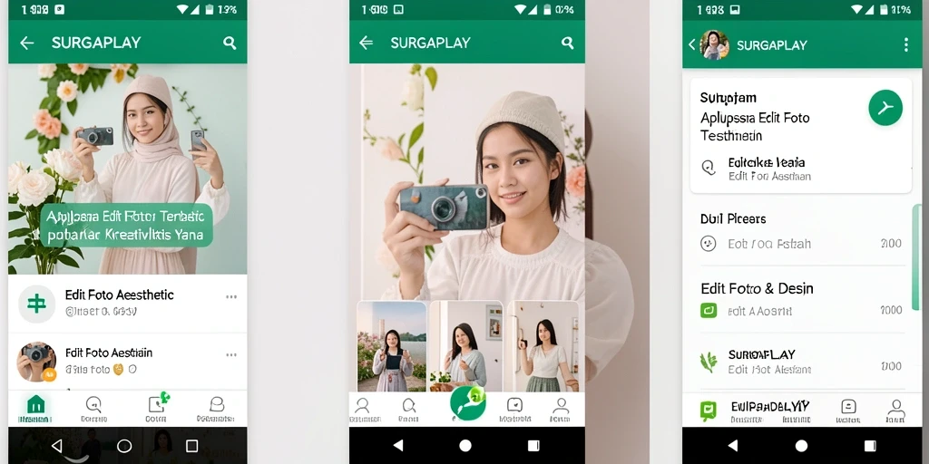 Antarmuka pengguna SURGAPLAY yang penuh warna dan intuitif.