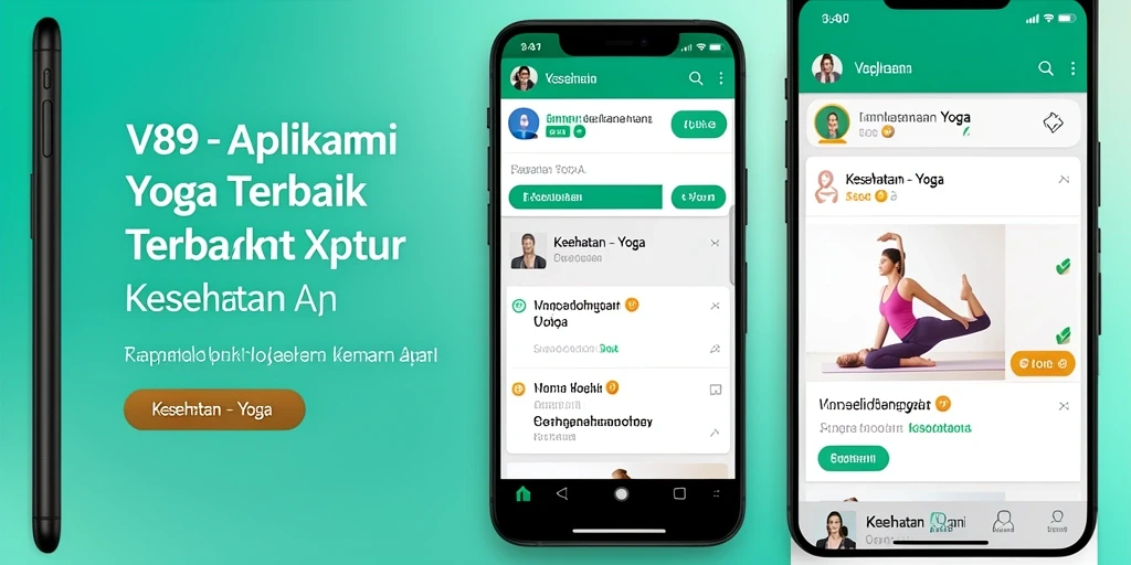 Tampilan antarmuka V89 yang ramah pengguna untuk sesi yoga.