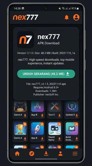 Unduh dan Instal APK nex777 untuk Android